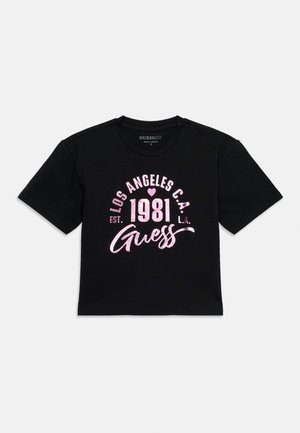 Guess, KIDS TEENS LOGO - Μπλουζάκι με στάμπα - jet black
