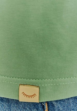 NAOKO, T-SHIRT DAISY ME ROLLIN' XS/S - Tričko s potlačou - green