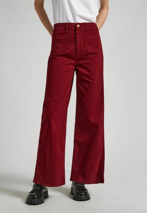 Flared Jeans - red