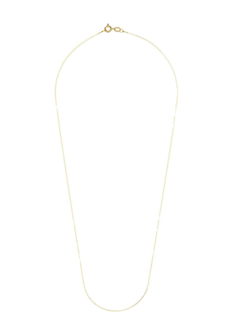 Goldplattierte Kettenhalskette mit einem zarten, schlanken Design. Verfügt über kleine Glieder und einen Karabinerhakenverschluss für sicheren Halt.