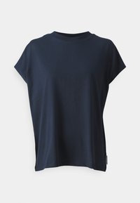 Marc O'Polo DENIM SHORTSLEEVE CUT ON ROUNDNECK - Basic T-shirt - navy teal