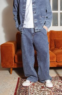 Kaotiko PANT CARPENTER TRICKY LOVE UNISEX - Calças de ganga de corte relaxado - denim