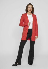 VILA VIRIL OPEN CARDIGAN - Vest - aurora red
