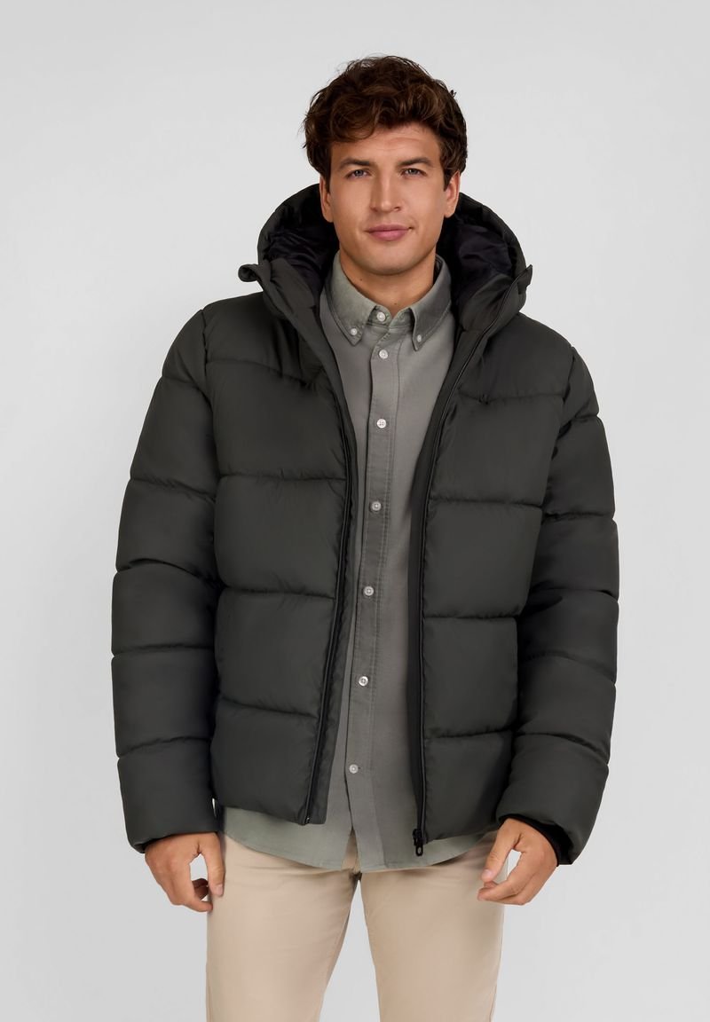 RESPECT QUILTED WITH ZIP POCKETS - Hættetrøje - khaki