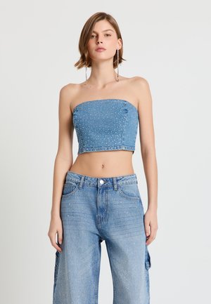 TINTA UNITA - Top - blu denim medio