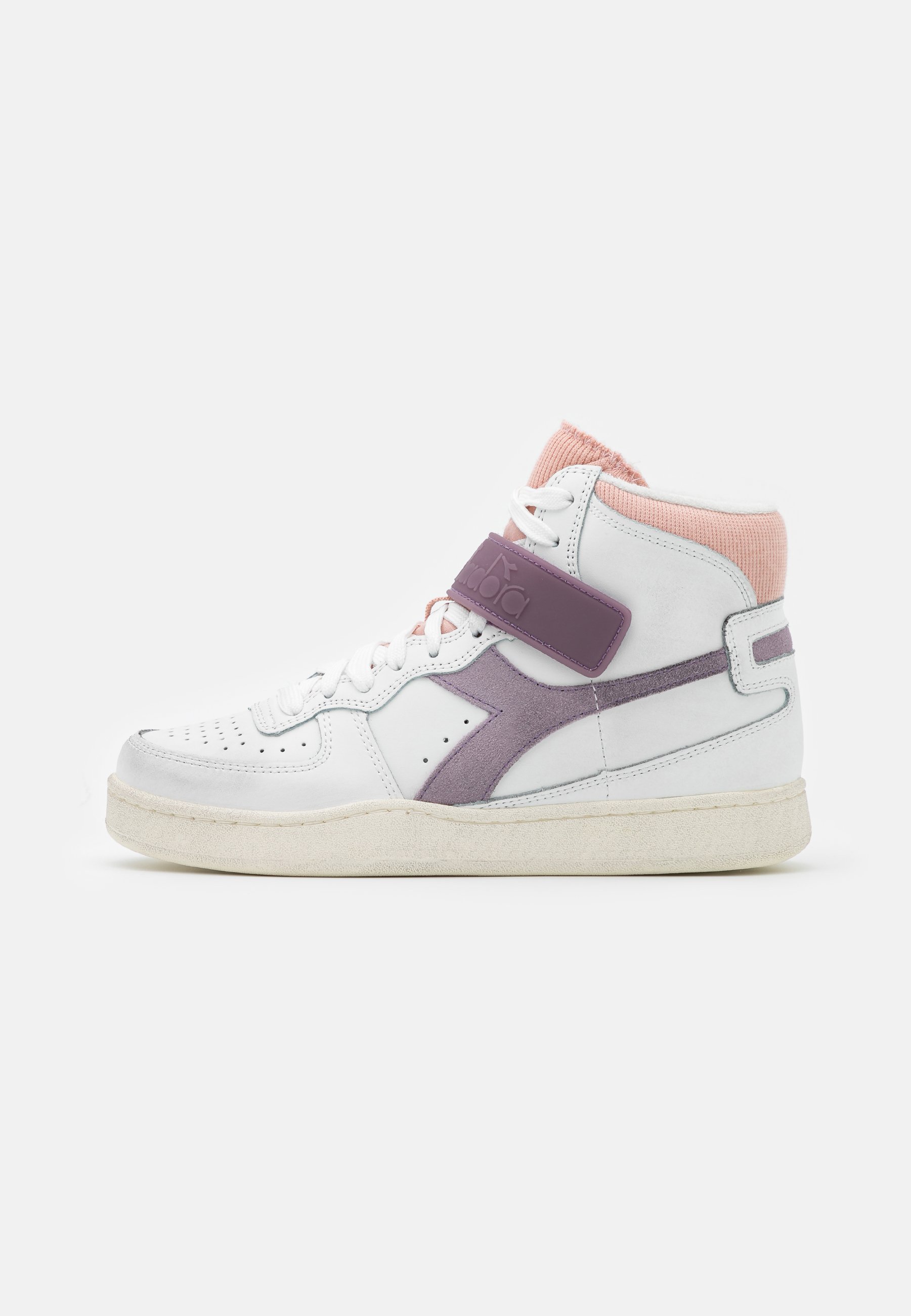 Diadora MI BASKET MID ICONA - Sneakers hoog - white/nirvana/evening  sand/wit - Zalando.be