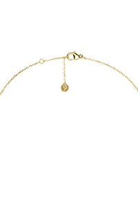 Kuldse värvusega ketist käevõru homaarlukuga, millel on väike silt tähtede aksendiga. Sile tekstuur ja õrn disain.