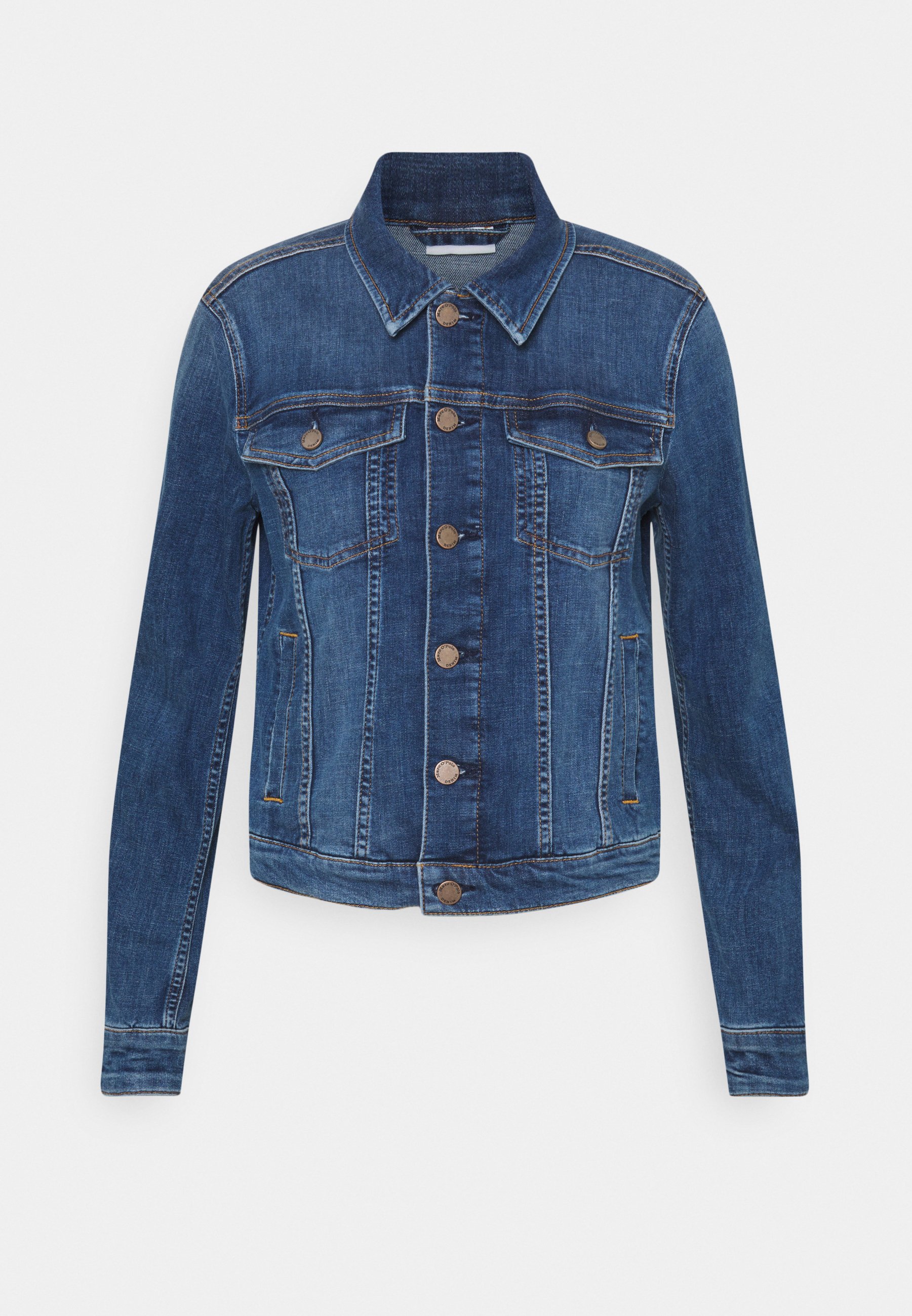 polo denim jacket with patches