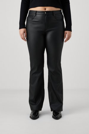 CARBLUSH FLARED COATED  - Broek - black
