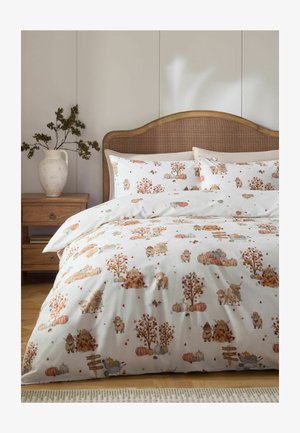 Next, 2 PACK AUTUMN PUMPKIN HAMISH DUVET COVER AND PILLOWCASE SET - Ropa de cama - natural green