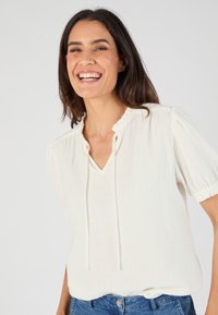 Damart GAZE DE - Blouse - blanc cassé