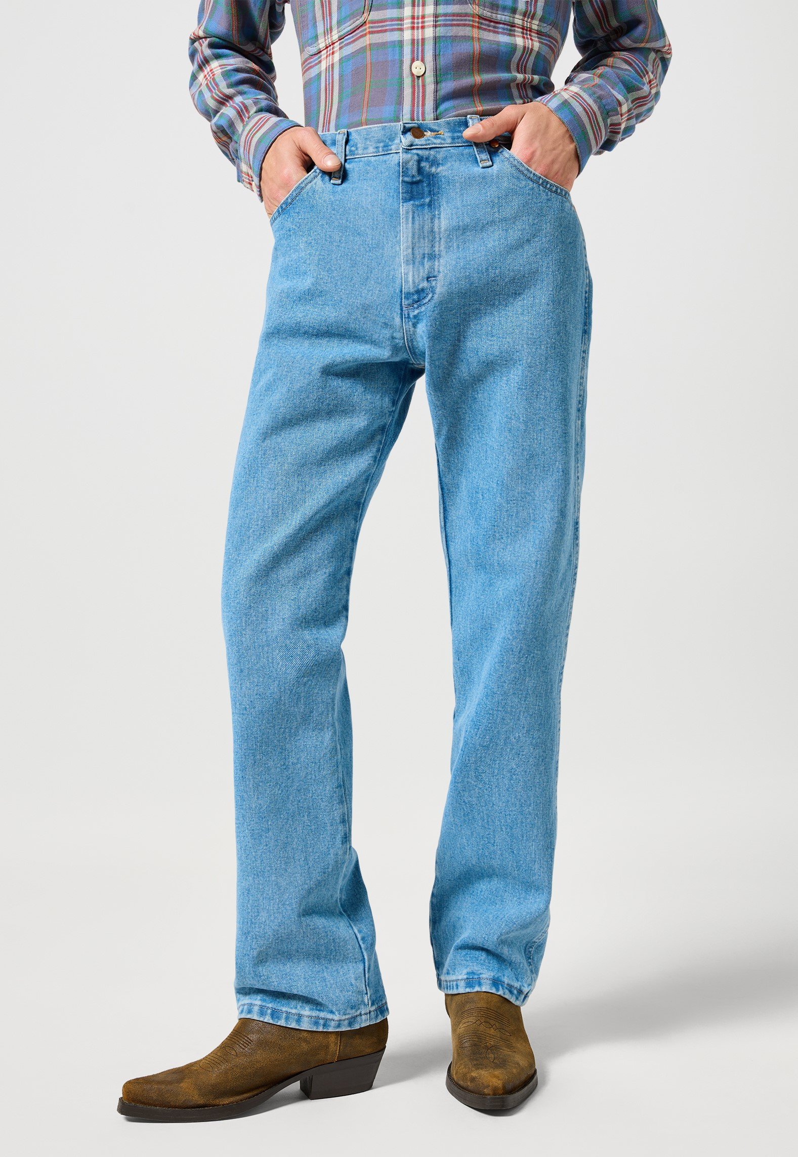 Wrangler 13MWZ - Tiesaus kirpimo džinsai - antique wash/šviesiai
