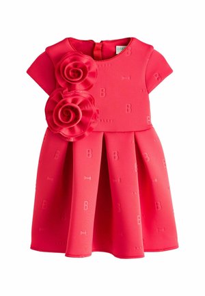 REGULAR FIT - 3D CORSAGE EMBOSSED - Päevakleit - red