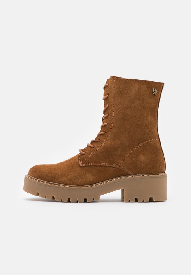 GINTO - Platform ankle boots - tan