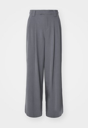 ONLY, ONLSVEA MW MEL WIDE PANT TLR - Панталони - dark grey melange