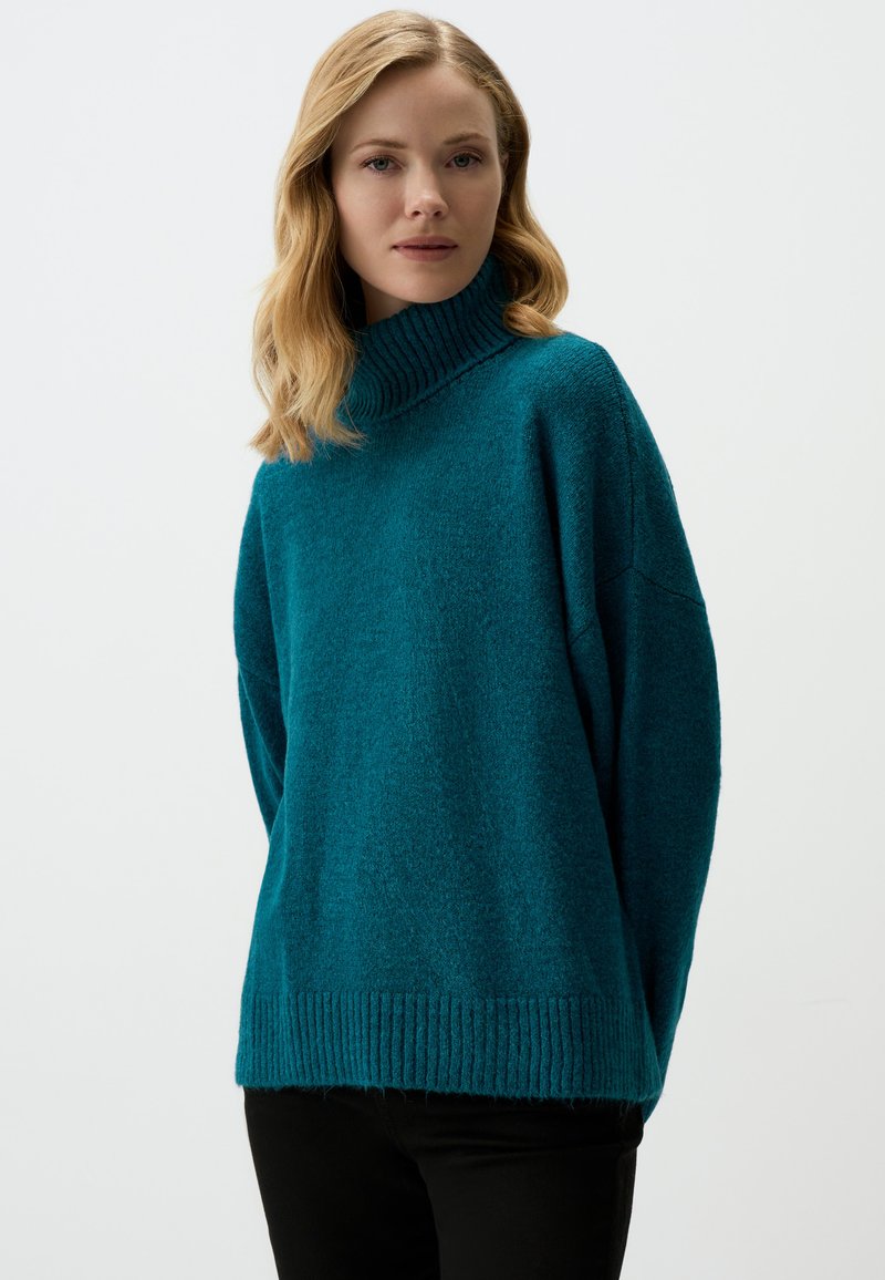 Jimmy Key - TURTLENECK  - Jumper - turquoise, Enlarge