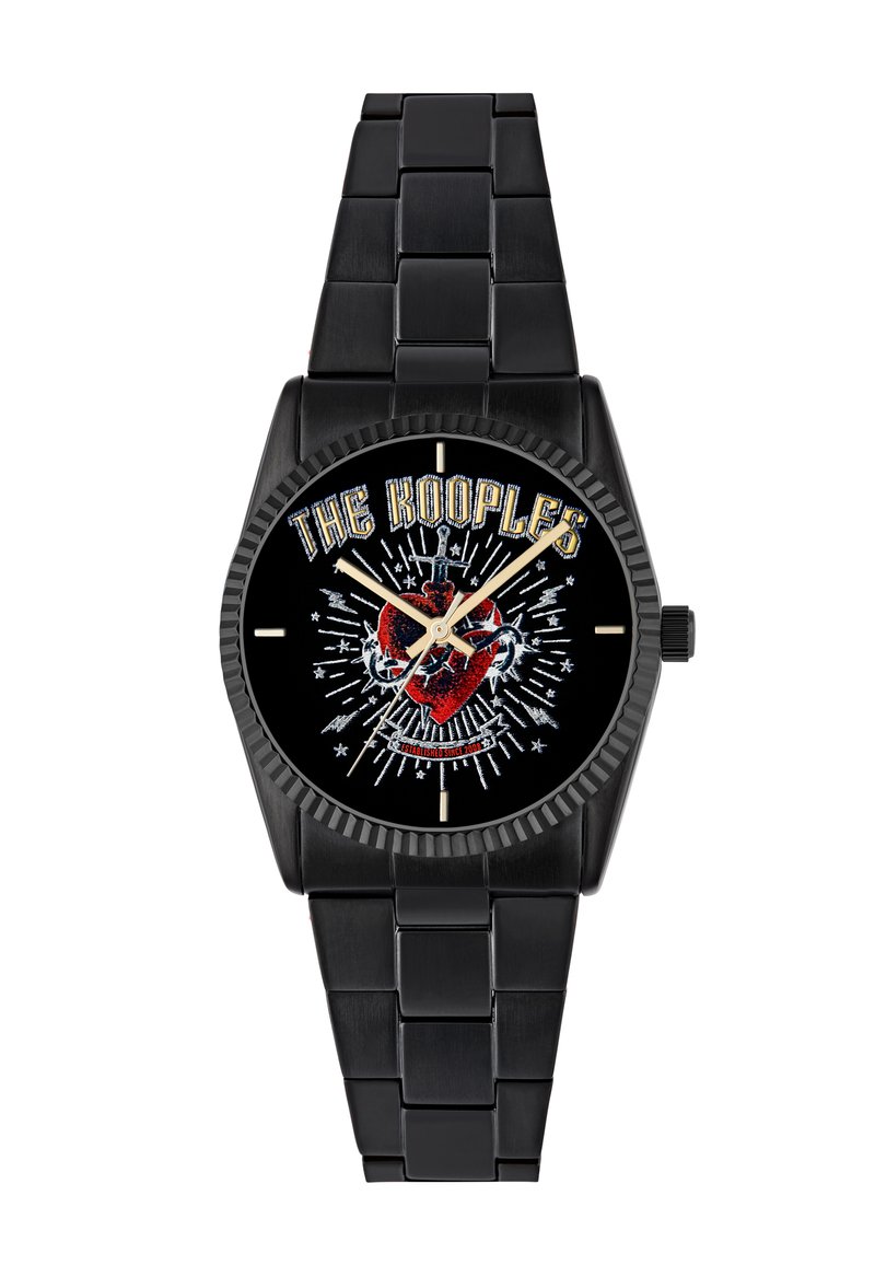 The Kooples HEART - DAGGER - Ručni sat - black and gold coloured
