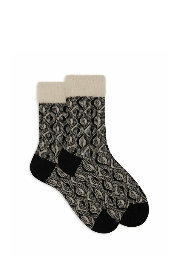 WITH SPARKLING GEOMETRIC MOTIF - Socken - nero