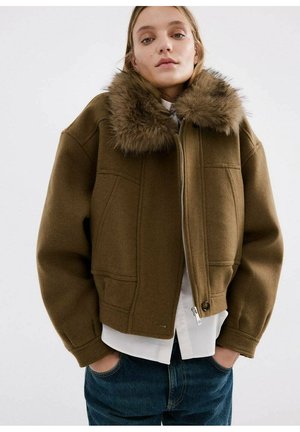 Chaqueta de cuero sintético - brown