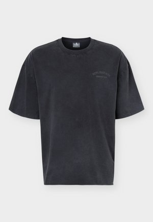 ICANIWILL, GRIT - Nyomott mintás póló - stonewashed black