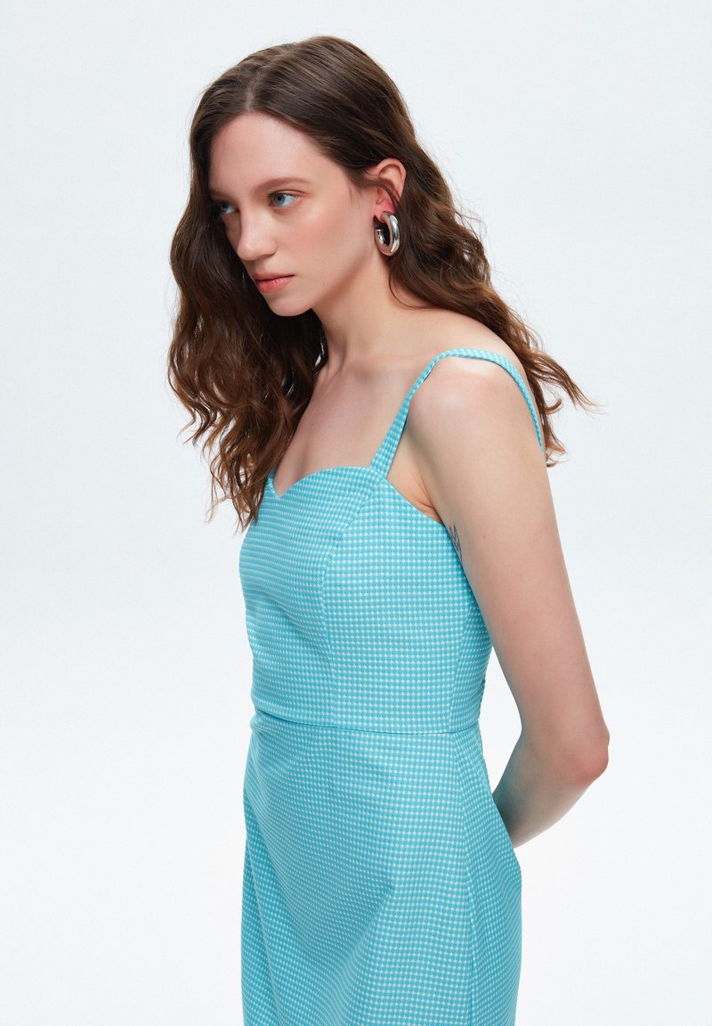 adL Shift dress - plaid turquoise/light blue - Zalando