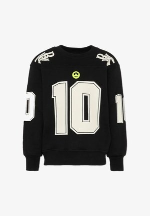 Felpa nera con il numero bianco "10" sul davanti e sulle maniche. Presenta una grafica verde neon sul petto e dettagli ricamati.