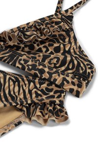 Shiwi BLAKE SET RUFFLE - Bikini - beige mixed animal