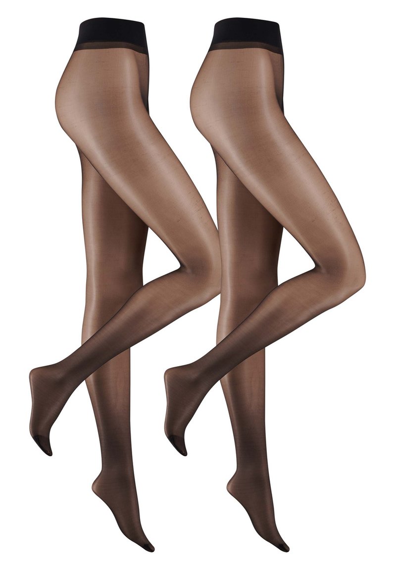 camano EVERYDAY SHIMMER 15 DEN 2 PACK - Tights - black - Zalando.ie
