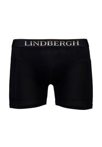 Black men's boxer briefs with wide waistband featuring "LINDBERGH" brand name in white letters.