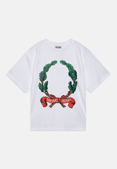 MOSCHINO MAXI  - Marškinėliai su spaudiniu - bianco ottico