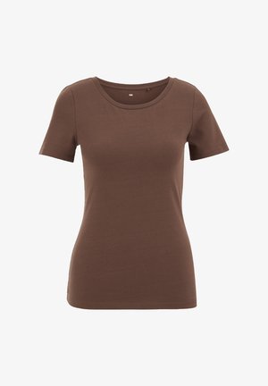 WE Fashion, T-Shirt basic - light brown
