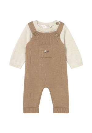 CONJUNTO PETO 2 PIEZAS RECIÉN NACIDO - Peto - beige