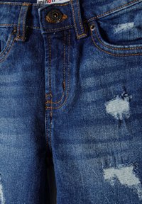 MINOTI SHORT LEG WITH RIPS - Džinsa auduma šorti - dark blue denim