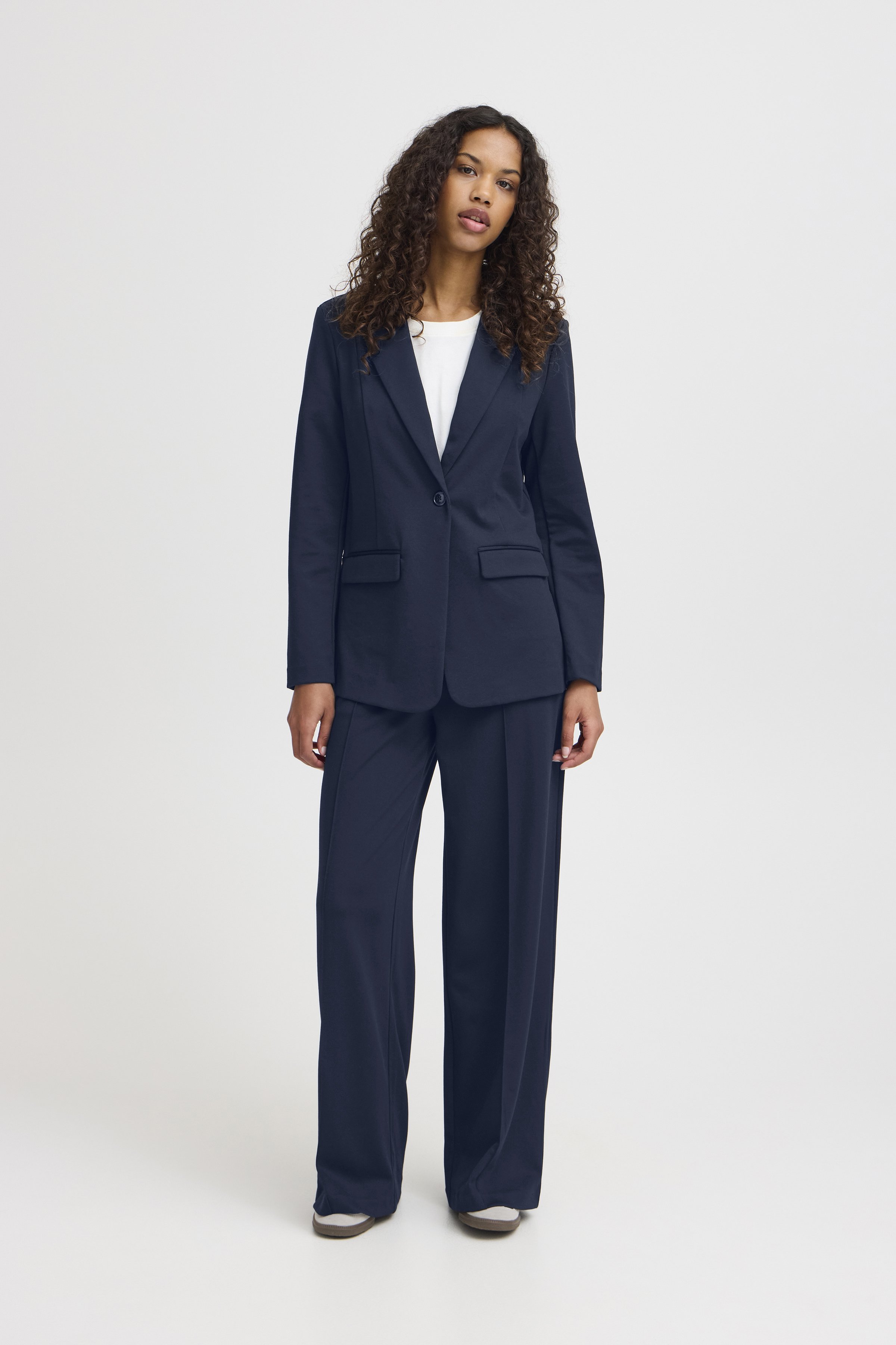 ICHI ICHI - Cappotto corto - total eclipse/blu scuro - Zalando