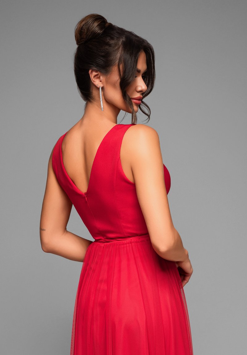HEAITHpool Elegante profondo scollo a V abito da sera lungo sirena backless abito formale