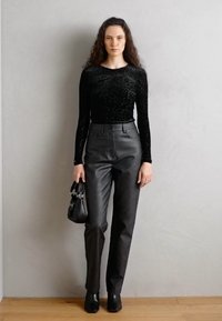 Scotch & Soda BURN OUT LONG SLEEVE - Hosszú ujjú felső - black