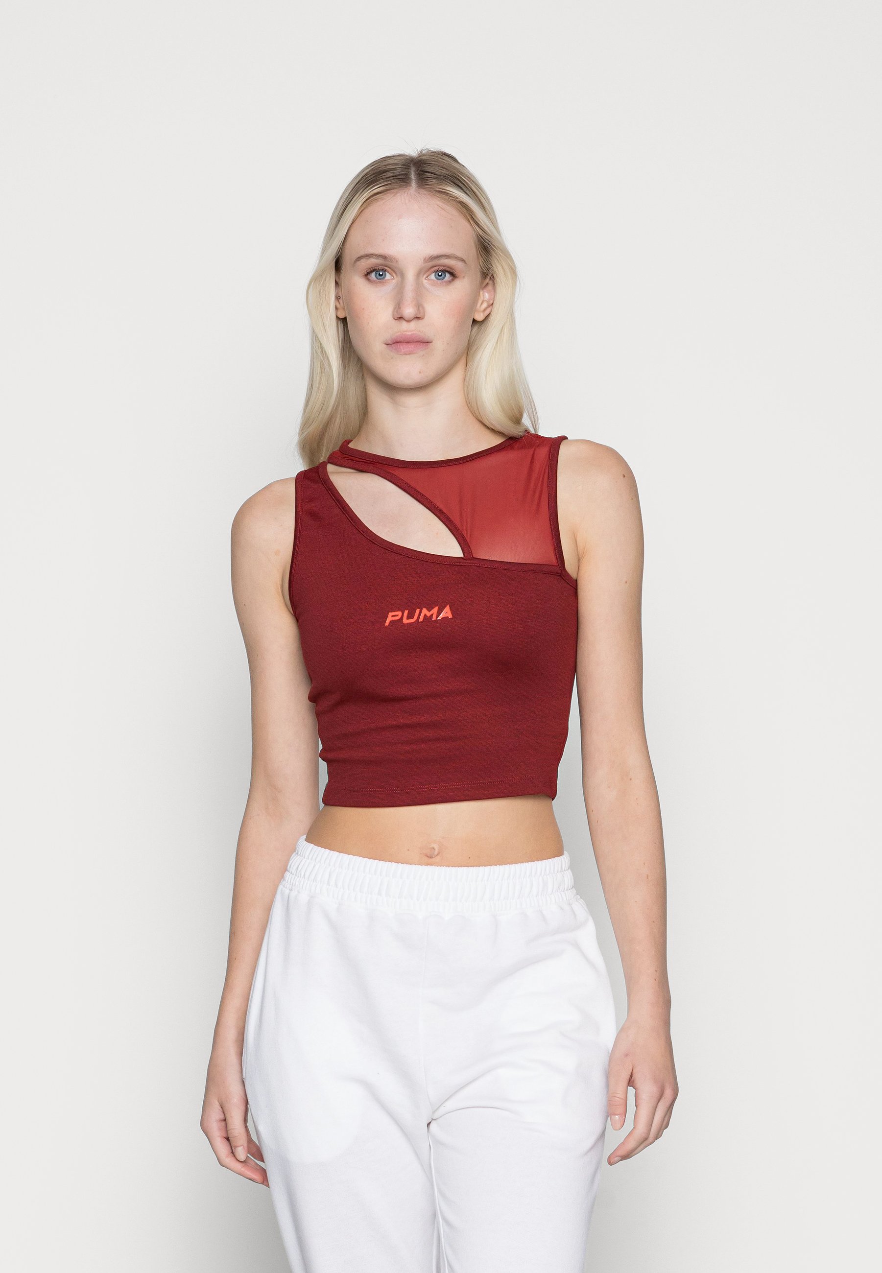 puma red crop top