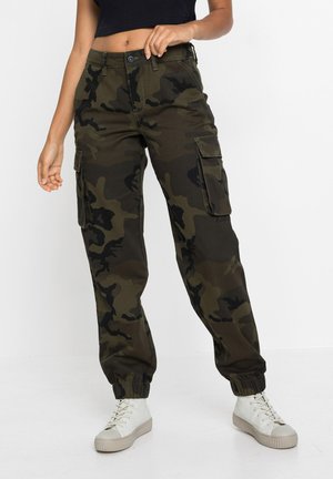 bonprix Pantalon cargo - green