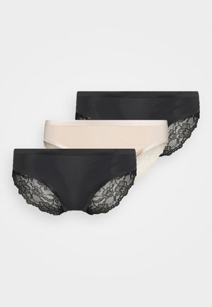 CRYSTAL 3 PACK - Briefs - black/black/beige