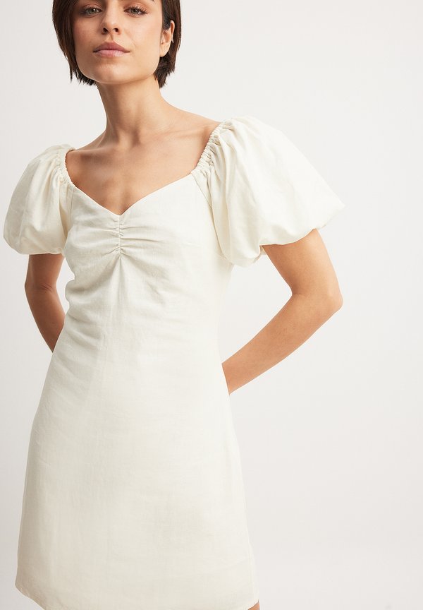 BLEND PUFF SHOULDER MINI - Freizeitkleid - beige