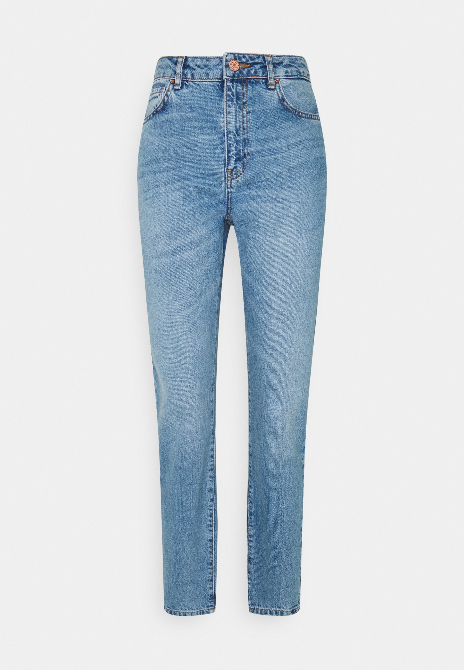 Noisy May Tall NMISABEL MOM - Straight leg jeans - light blue denim/Blauw  denim/bluedenim - Zalando.nl