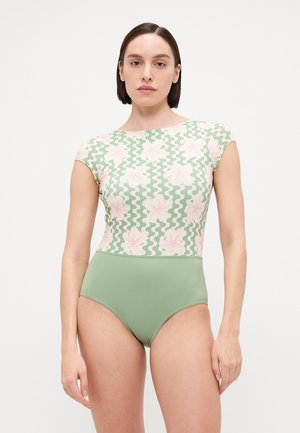 HIBISCUS DAZE ONESIE - Maillot de bain - basil