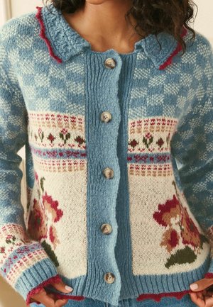 Laura Ashley, REGULAR FIT - HOMESPUN FLORAL CARDIGAN - Cardigan - blue