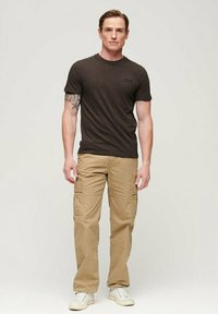 Superdry & Co VINTAGE LOGO  - T-shirt basic - rich brown marl