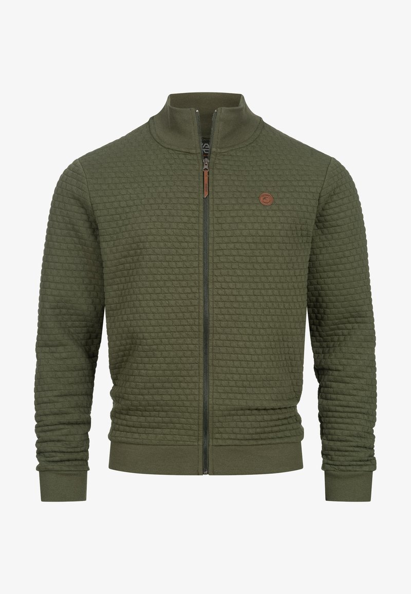 Intercode Denim INDICODE JEANS BERMIE - Zip-up sweatshirt - army/dark green - Zalando
