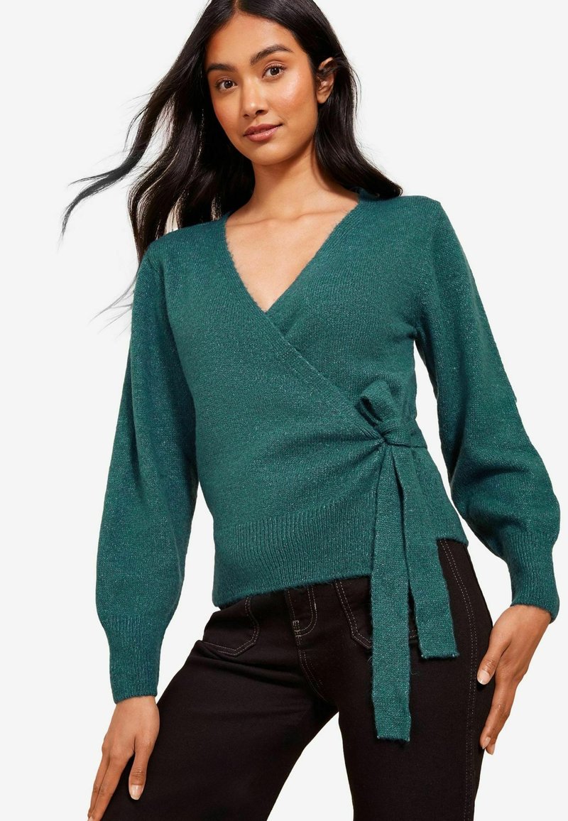Friends Like These COSY BALLET WRAP- REGULAR FIT - Vesta na kopčanje - green