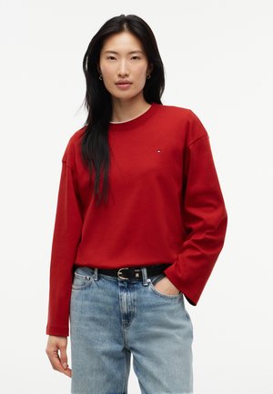Tommy Hilfiger, INTERLOCK KNIT RELAXED LONG SLEEVE T-SHIRT - Блуза с дълги ръкави - dark magma
