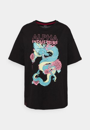 Alpha Industries, HERITAGE DRAGON - T-shirt z nadrukiem