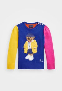 Polo Ralph Lauren COLOR BLOCKED POLO BEAR COTTON SWEATER