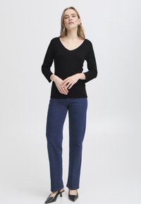 Fransa DOTTA TEE - Top s dlhým rukávom - black